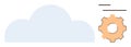Cloud Computing Concept with Gear and Lines Representing Connectivity and Technology Royalty Free Stock Photo