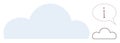 Cloud communication concept with information bubble and small cloud Royalty Free Stock Photo