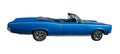 Large blue convertible Royalty Free Stock Photo