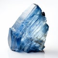 Intriguingly Taboo: Blue Topaz Crystal On White Background