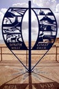 Studland Dorset England. Large sign indicating the Start of the South West Coast Path. Royalty Free Stock Photo