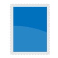 Large blue post stamp template, vector illustration Royalty Free Stock Photo