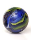 Large Blue and Yellow Glass Marble