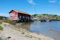 A large boathouse on the Swedish west coast