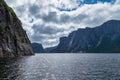 Large body of water with mountain in background - Gros Morne National Park