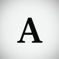 A large, bold black letter \