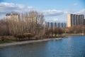 Large Bolshoi OchakovÃÂ ÃÂÃÂ¾ Pond overlooking Ozernaya Street in early spring, Western Administrative District, Moscow, Russia