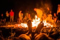 A large bonfire for the holiday Royalty Free Stock Photo