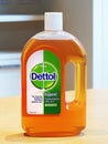 A large bottle of household Dettol disinfectant, antiseptic liquid. Royalty Free Stock Photo