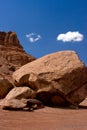 Large boulder in desert Royalty Free Stock Photo