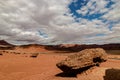 The large boulder in Vermillion cliffs, AZ broken down Royalty Free Stock Photo