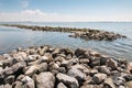 Large boulders forming wave breakers in the Grevelingen, The Netherlands