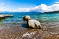 Large Boulders On The Shore of Flathead Lake Royalty Free Stock Photo