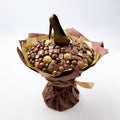 Large bouquet of different chocolates and a chocolate shoe as a gift to your beloved woman