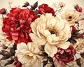 Large Bouquet of Flowers in Muted Colors Royalty Free Stock Photo