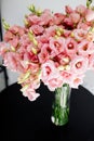 Large bouquet of lisianthus.