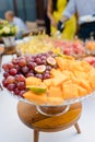 Large bowl full of red fruits rich in vitamins and antioxidants