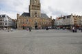 Large brick building, the Belfort van Brugge