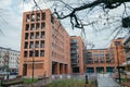 A large brick a building