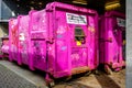 Large Bright Pink Commercial Or Industrail Size Waste Collection Containers