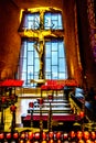 The large bronze Crucifix in the Chapel of the Holy Cross Royalty Free Stock Photo