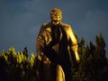 Large bronze statue of Deng Xiaoping, founder of modern Shenzhen, at Lianhuashan Park in Shenzhen, China.