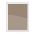 Large brown post stamp template, vector illustration Royalty Free Stock Photo