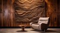 Large Brown Texture Art Piece In Belgian Witbier Room