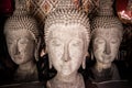 The large Buddha head in temple thailand Royalty Free Stock Photo