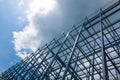 A large building of steel structure in the sky Royalty Free Stock Photo