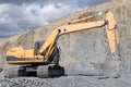 Large Bulldozer Excavator With Rocks