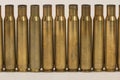 Large caliber bullets shells wall Royalty Free Stock Photo