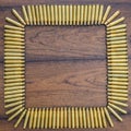 Large caliber bullets square background