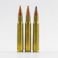 Large caliber bullets three types