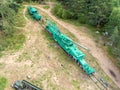 Large-caliber guns on railway platforms