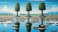 Three Tall Trees: A Surrealistic Masterpiece By Magritte