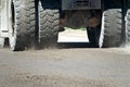 Large-capacity dump truck huge wheels Royalty Free Stock Photo