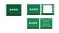 Large Capacity Storage Function Overview of NAND Flash Memory Explaining High Density Data Retention Used in SSDs and Digital Royalty Free Stock Photo