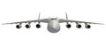 Large cargo aircraft 3D rendering on white background