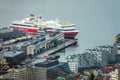 Large cargo ship in Bergen harbour Royalty Free Stock Photo