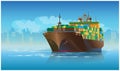 Large cargo ship Royalty Free Stock Photo