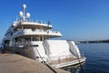 Large catamaran at the marina.