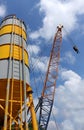 Large Cement Silo and Crane Royalty Free Stock Photo