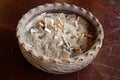 Ash Tray With Cigarette Butts