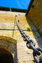 Large chain on building Royalty Free Stock Photo