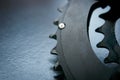 Large chainring of bike Royalty Free Stock Photo