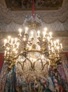 large chandelier in the imperial room of the official residence of the presidency of the Portuguese Republic