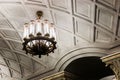 Large chandeliers under the domes of the stations