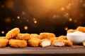 Large Chicken nuggets banner. Generate Ai