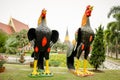 Large chicken statue in the temple